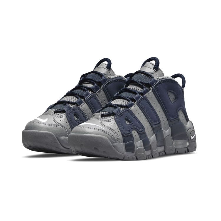 Nike Air More Uptempo Ps Cool Grey Midnight Navy White Kids Dm3318-009