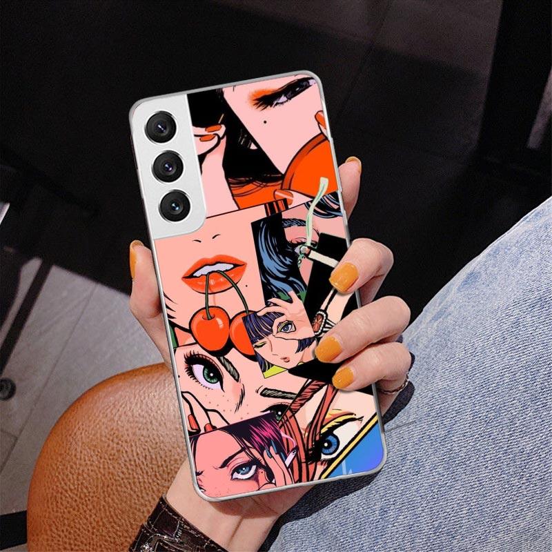Brokenhearted Anime Girl Phnoe Case for Samsung Galaxy S26 S25 Edge S23 S24 Ultra S22 Plus S21 S20 FE Unique Cover Soft Coque Ga