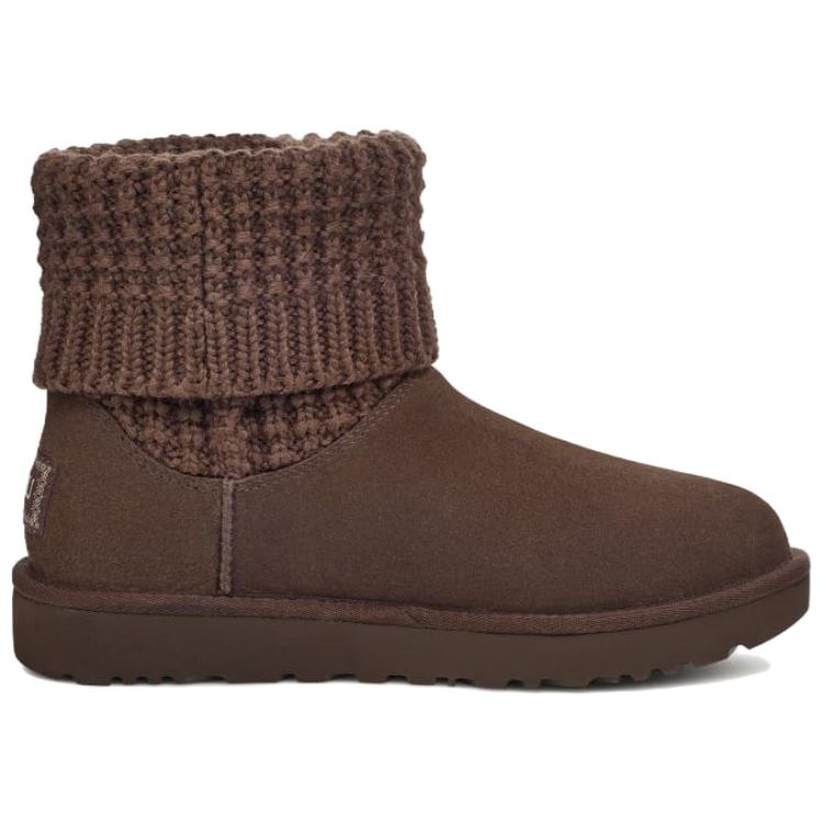 UGG Solene Mini Simple Fashion Short Snow Boots Women Boots Brown 1113463-CHO