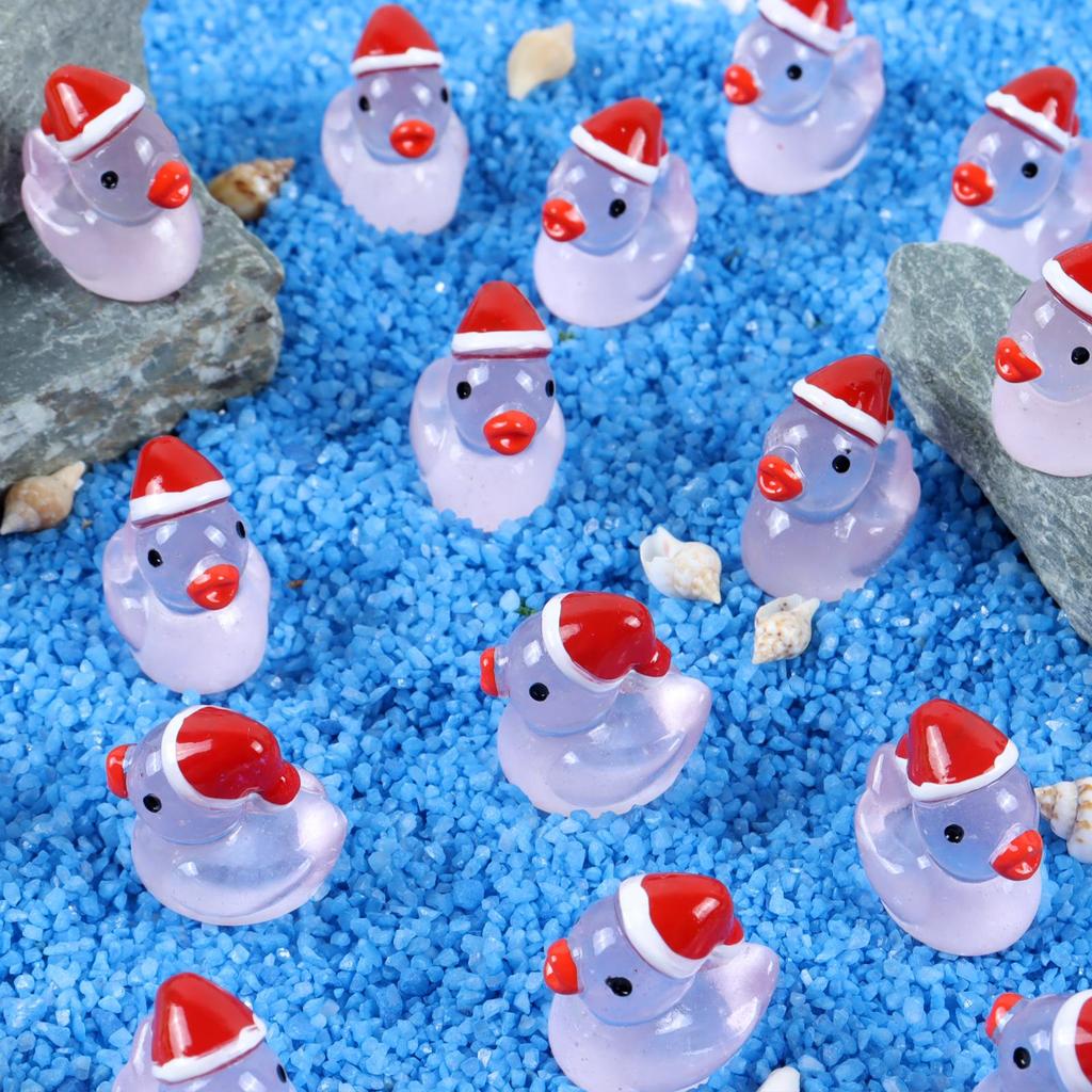 Luminous Christmas Mini Yellow Duck Resin Ornament