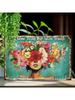 RusticInspire Vintage Metal Wall Sign - Grow Through What You Go Through, Floral Farmhouse Sturdy Indoor Outdoor Decor