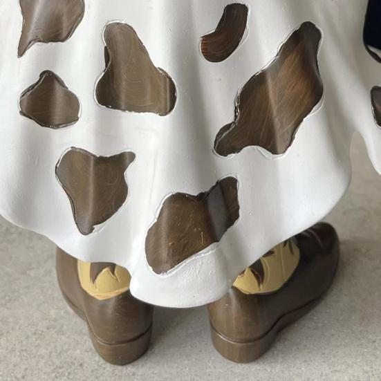 Ghost Cowboy Figurine Halloween Ghost Wearing Cowboy Hat Boots Decoration Desktop Ghost Statue for Mantel Cabinet Bookshelf