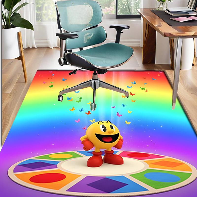 PAC Pattern Rug, Indoor/Outdoor Mat, for Picnic, Gameroom, Bedroom, Office, Living Room, Home Decor Carpet, Birthday Gift