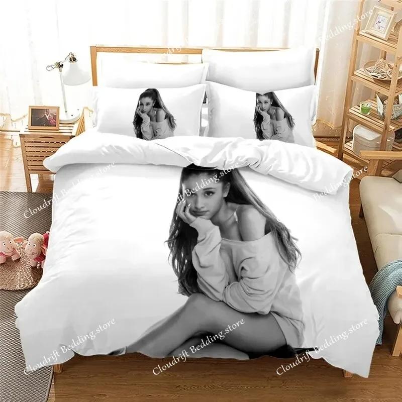Fashion Sexy Girl Ariana Grande Bedding Set Boys Girls Twin Queen Size Duvet Cover Pillowcase Bed Kids Adult Home Textileextile0