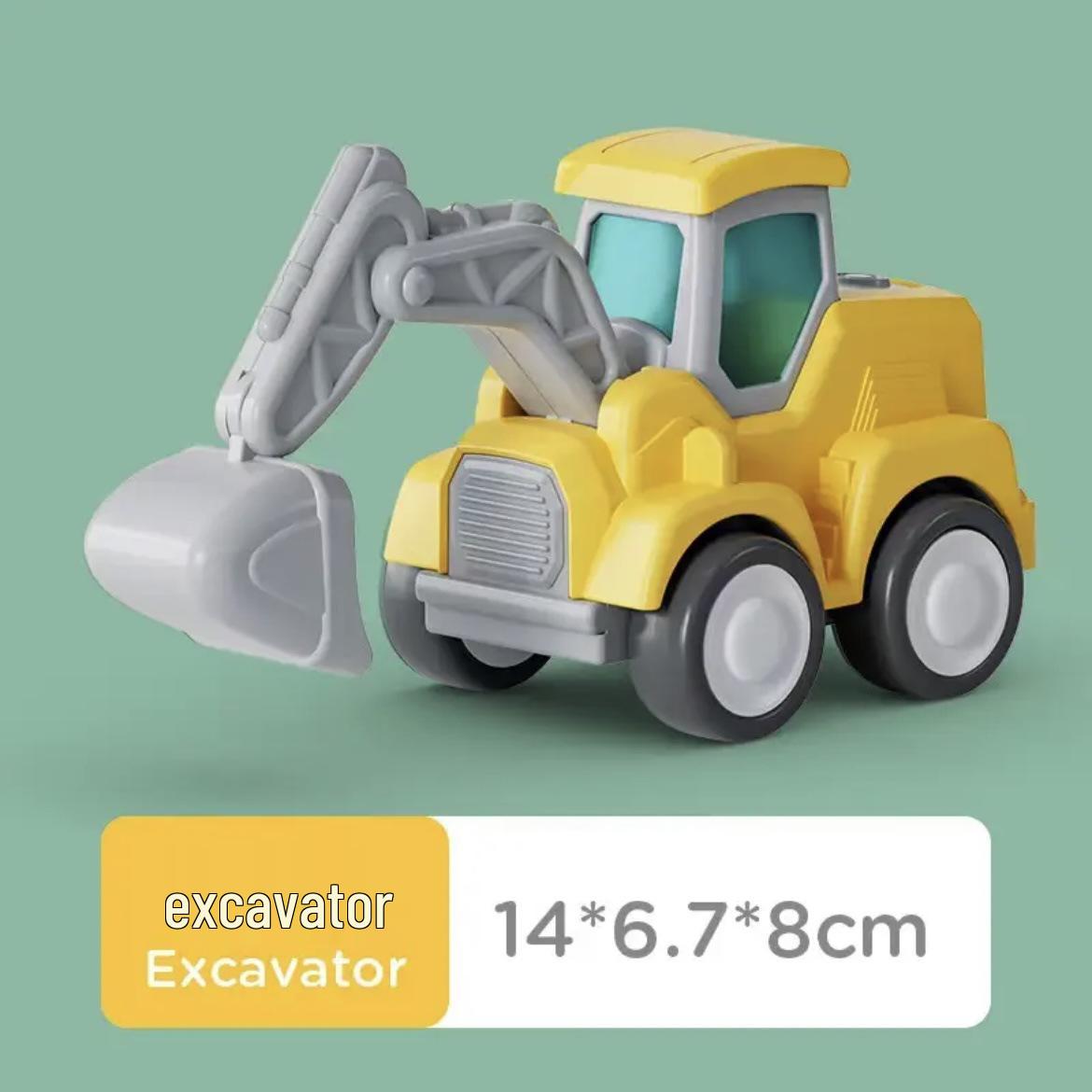 

Детская инерционная машинка-экскаватор - Мультяшная фигурка для украшения торта на день рождения