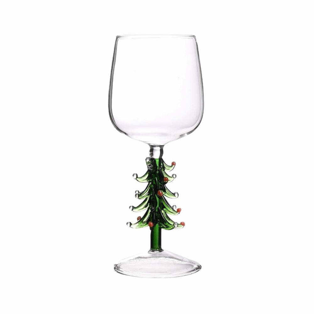 360 ML Weihnachtsbaum Trinkkelch 3D Highball-Glas Kreatives Hohes Stielglas Party