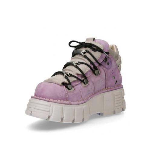 Punk Sneakers for Men Thick Sole Metal Decor Lace-Up Casual Shoes Women Gothic Punk Shoes Thick Sole Flat Trainer Unisex 44 45