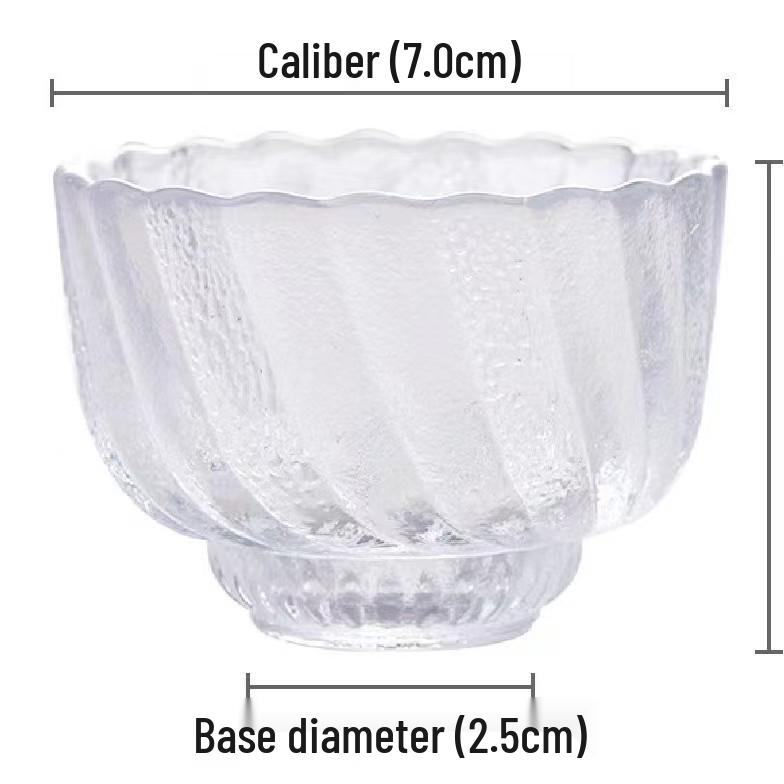 Japanese Crystal Glass Kung Fu Tea Cup with Gold Painting - Small Tasting Bowl