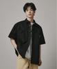 Beodeonteu Oversized Canvas Cutout Work Shirt [Black]