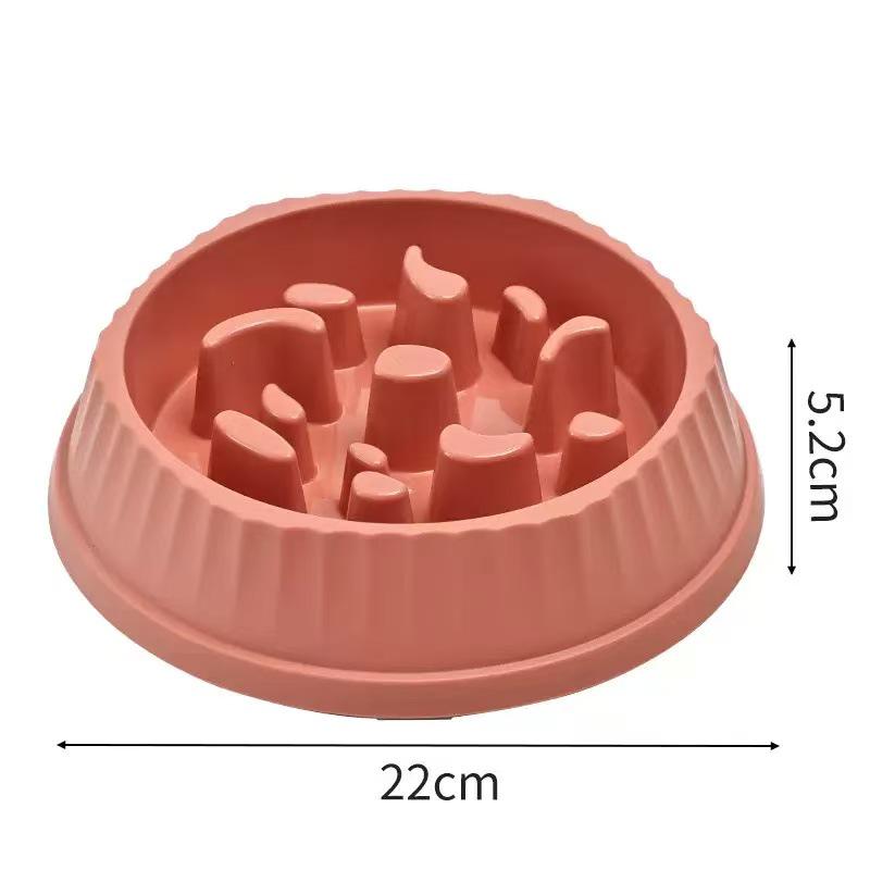 Non-Slip Pet Slow Feeder Bowl: Anti-Choking Design for Cats & Dogs with Neck Protection
