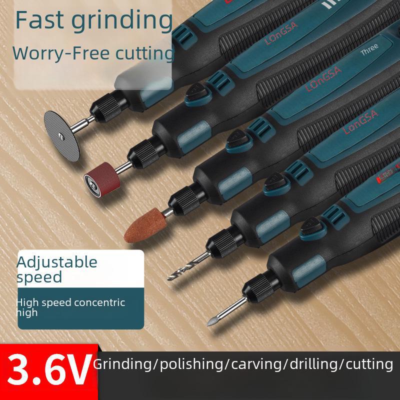 Compact Handheld Electric Grinder: Jade Polishing & Carving Tool, Rechargeable Mini Drill for Household Use