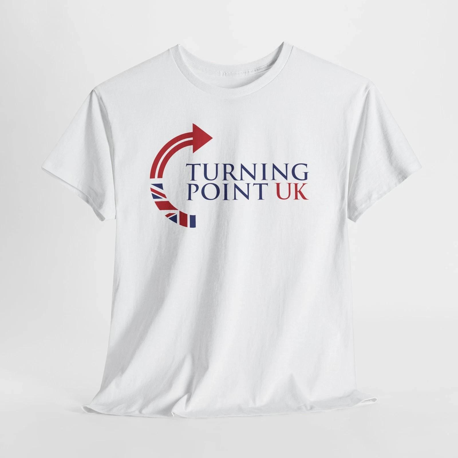 Унисекс футболка с графическим принтом из тяжелого хлопка Charlie Kirk Turning Point UK Union Jack L