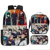 Spell Return Battle School Bag Elementary School Student Animation Backpack Large Capacity Three-piece Set