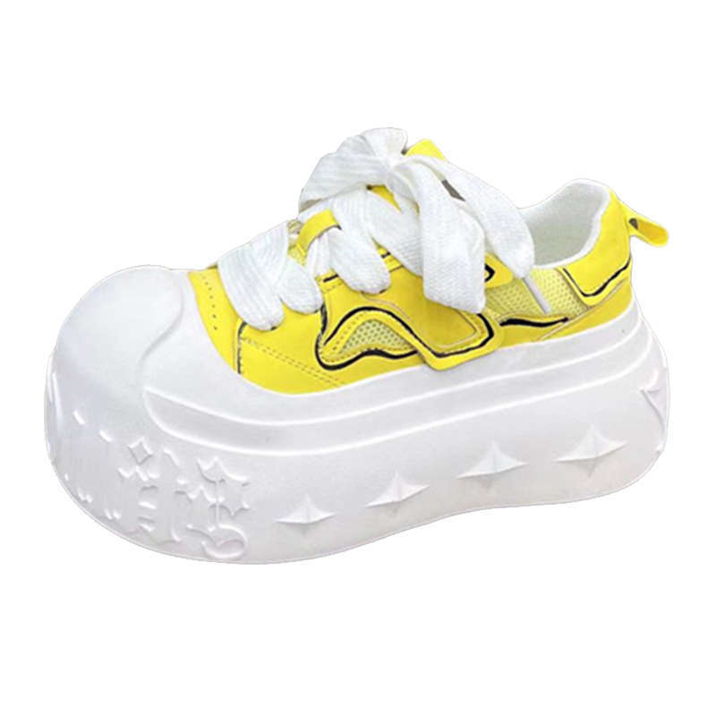 Evropská móda velká hlava muffin platforma chlebové boty dámské nové malý nárůst výšky ležérní boty