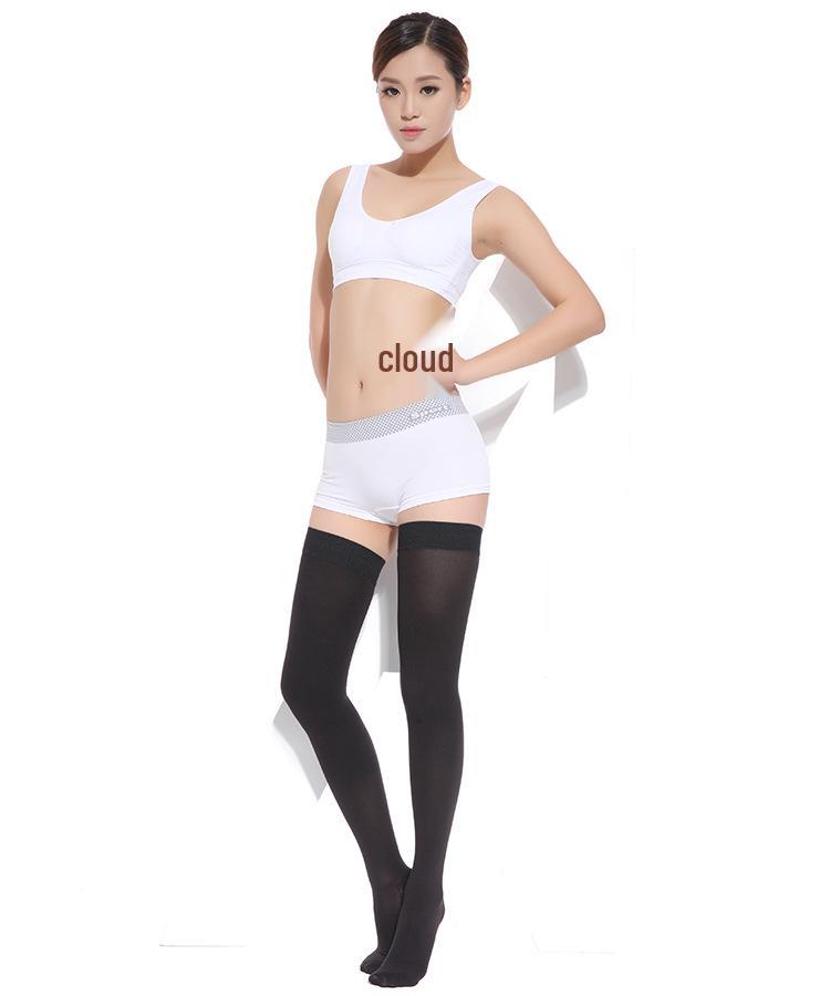 Level 2 Medical Compression Open-Toe Long Leg Sleeves - High Elastic, Slimming, Blood Circulation Support Socks.