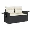 VidaXL Garden Lounge Set with Cushions 12 Pcs, Patio Sofas, Patio Furniture Set, Outdoor Furniture, Black 3224859