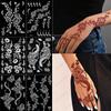 Hollow Tattoo Stencil Hand Painted Indian Henna Body Painting Tattoo Template Tattoo Stencil Stickers Festival Makeup Tool
