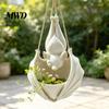 Alternative Gardening Supplies Hanging Bat Plant Pot, Halloween Shaped Planter, 3D Printed Gothic Outdoor Decorations Flower Holder for Indoor