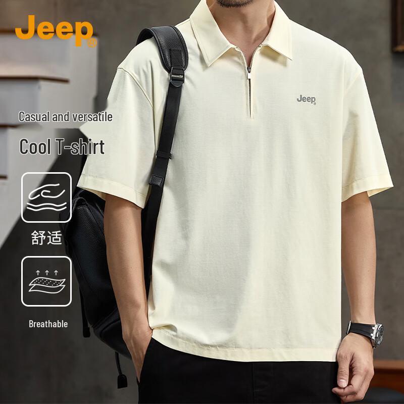 JEEP Men s Summer Loose Fit Polo Shirt 2XL