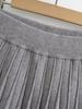 Winter Women's European & American Style Sexy High-Waisted Slim-Fit Knit Pleated Skirt