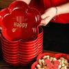 Red Wedding Candy & Fruit Plate - Engagement and Living Room Tray
