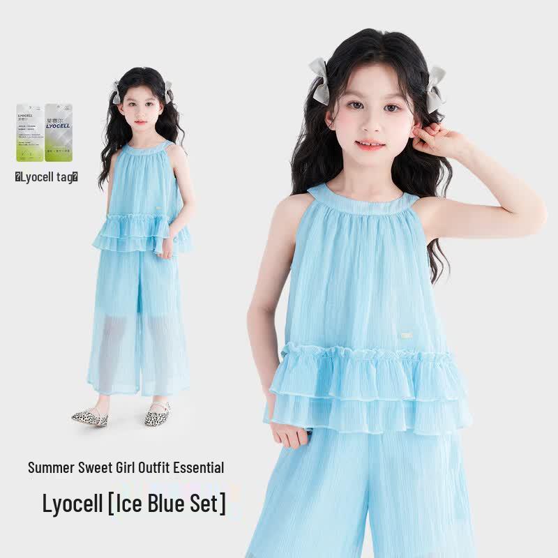 Tutu Xiaoxiang Girls  Lyocell Summer Two-Piece Set 150
