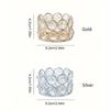 4pcs Silvery Golden Crystal Tealight Candle Holders for Home Table Bedroom Centerpiece Wedding Family Party Decor Creative Gifts