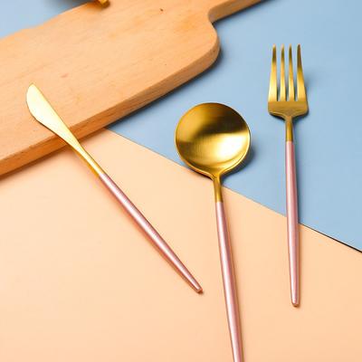 3pcs Dinnerware Set 304 Stainless Steel Tableware Knife Fork Spoon Cutlery Set Children's Cutlery Rice Fork Kitchen Flatware Set