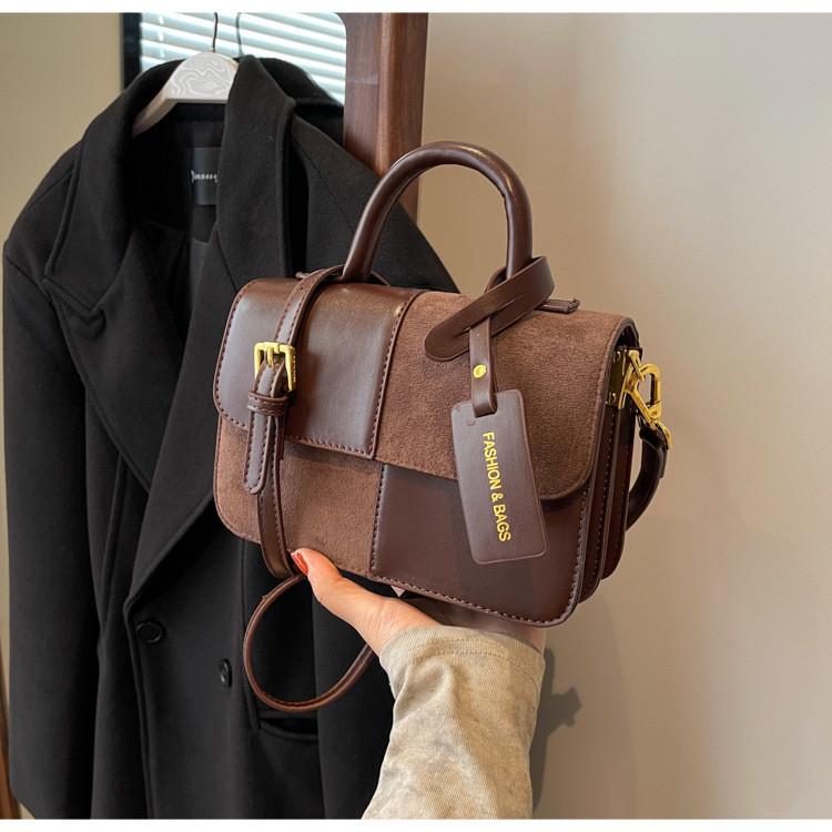 Fashionable Colorful Simple Handbag 2023 Autumn New Casual Small Square Bag All-match Single Shoulder Diagonal Bag Female