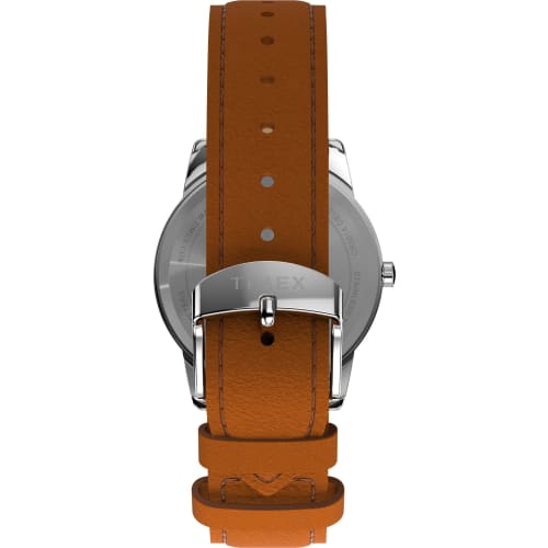 Мужские часы Timex EasyReader, коричневый/серебристый тон/зеленый/35 мм. 35 мм, Легко читаемые часы.