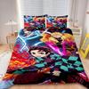 Dynetrekk Demon Slaye 3D Utsøkt Muichiro tokito Anime Digitaltrykk Sengetøy Sett Dyne Seng Ungdom Hjem Dekor Gutt Gave