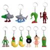 Creative Italian Brainrot Animals Keychain Funny Tung Tung Tung Sahur Cat Meme Keyrings Friends Pendant Gifts