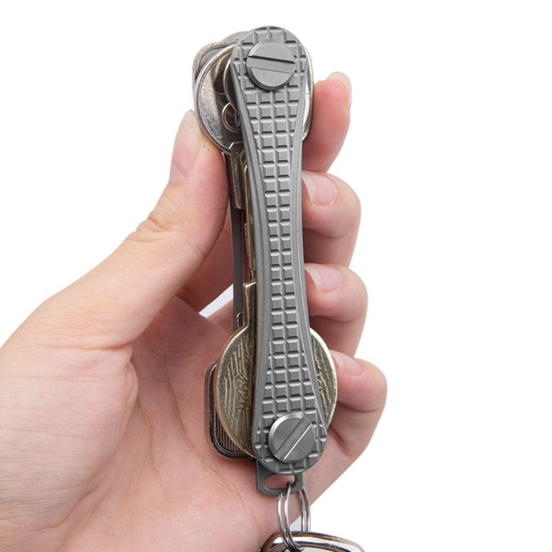 Key Organizers Titaniums Alloy Keychain Key Clip High Capacity Key Storage Device Pocket-Sized Key Holder Enduring