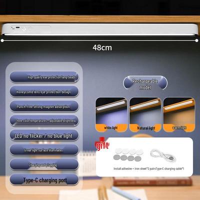 UOSU Rechargeable LED Desk Lamp with 3 Color Modes