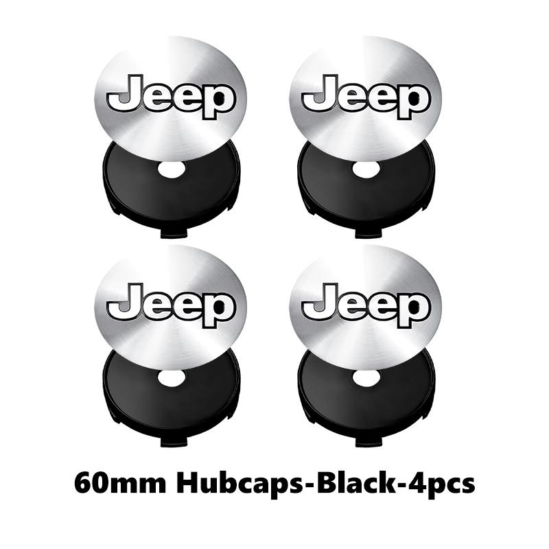 For Jeep Car Emblem Badge Decoration Wheel Center Hub Cap Rim Lid Sticker Cherokee Patriot Liberty Wrangler JK JL Commander