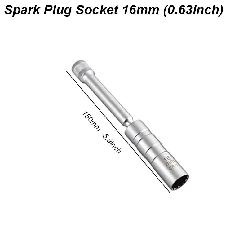 

Magnetic Spark Plug Socket Key Wrench Adapter Swivel Long Extension Install Replace Repair Kit Torque Remove Removal Gap Tool