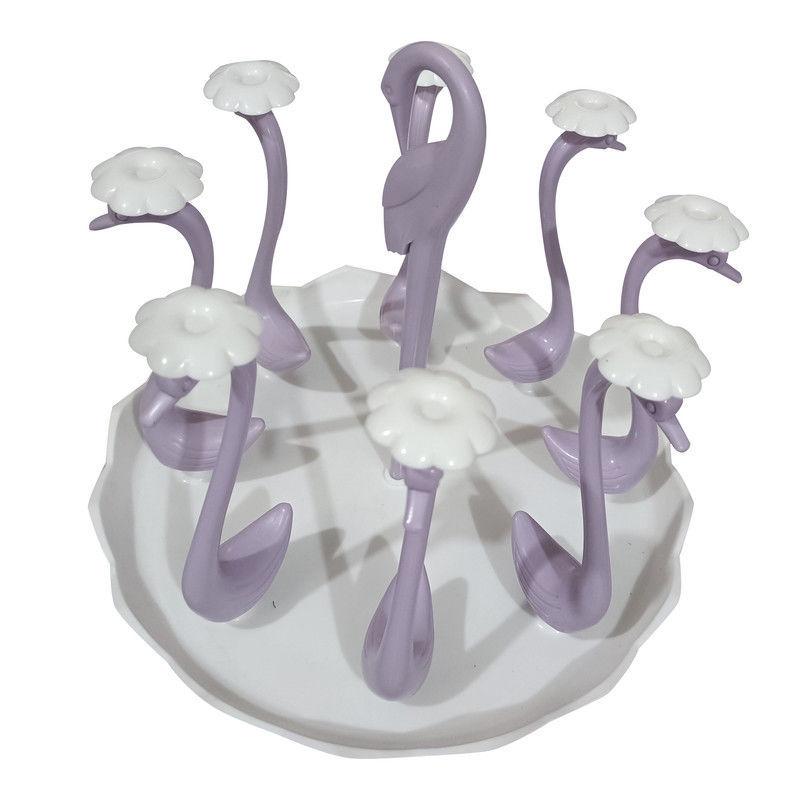 

1 шт. Стойка для хранения чашек в форме лебедя, ручная, настольная, держатель для стаканов для воды, вращающаяся сушилка для кружек, кофейных чашек, кухонный органайзер