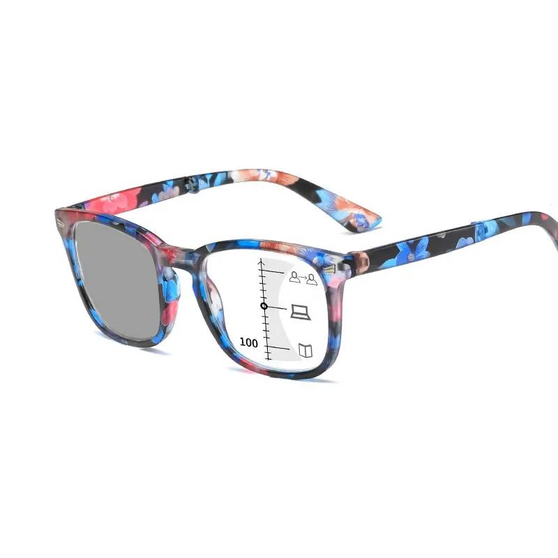 New Photochromic Multifocal Folding Presbyopia Glasses High Definition Portable Glasses Anti Blue Light Presbyopia Glasses