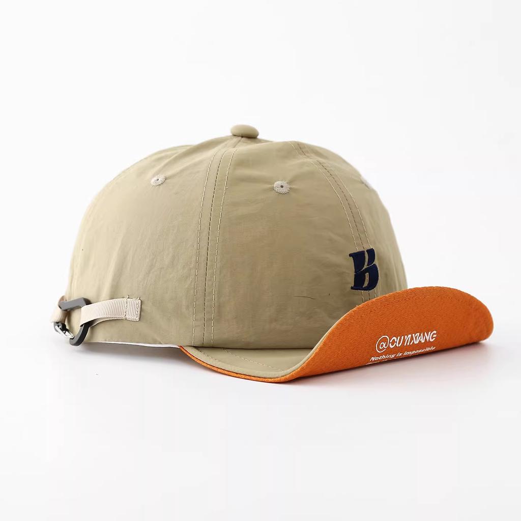 American-style soft-brimmed baseball cap with a B-letter design, suitable for workwear and casual wear in spring and summer