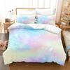 Cloud Sky Duvet Cover Set Pink Blue Cloud Rainbow Pattern King Queen Twin Full Size For Kids Boys Girls Polyester Bedding Set