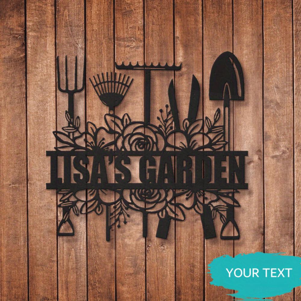 Personalized Metal Wall Art Garden Decor Outdoor Sign Mother's Day Gift