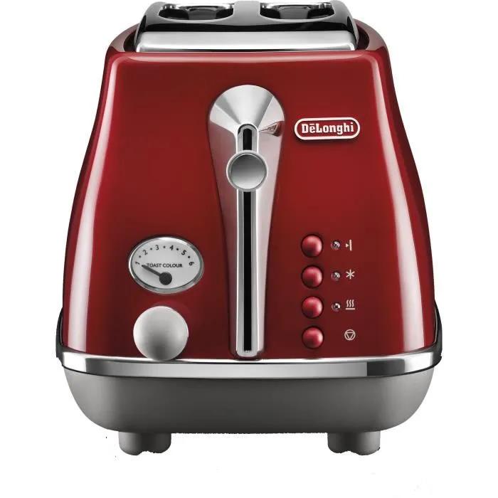 Delonghi Rot Icona Capitals Toaster 2 Schlitze 900 W - Bild 3