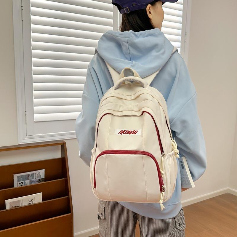 Junior high school student schoolbag Korean version fashion sports leisure backpack lightweight simple college style large capacity backpack