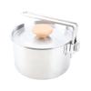 304 Edelstahl Campingtopf Tragbarer Faltbarer Outdoor Campingtopf mit Deckel für Picknick