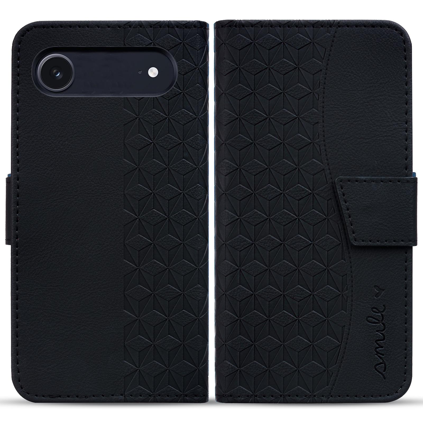

For iPhone Air Case Rhombus Pattern Leather Wallet Phone Cover with Wrist Strap