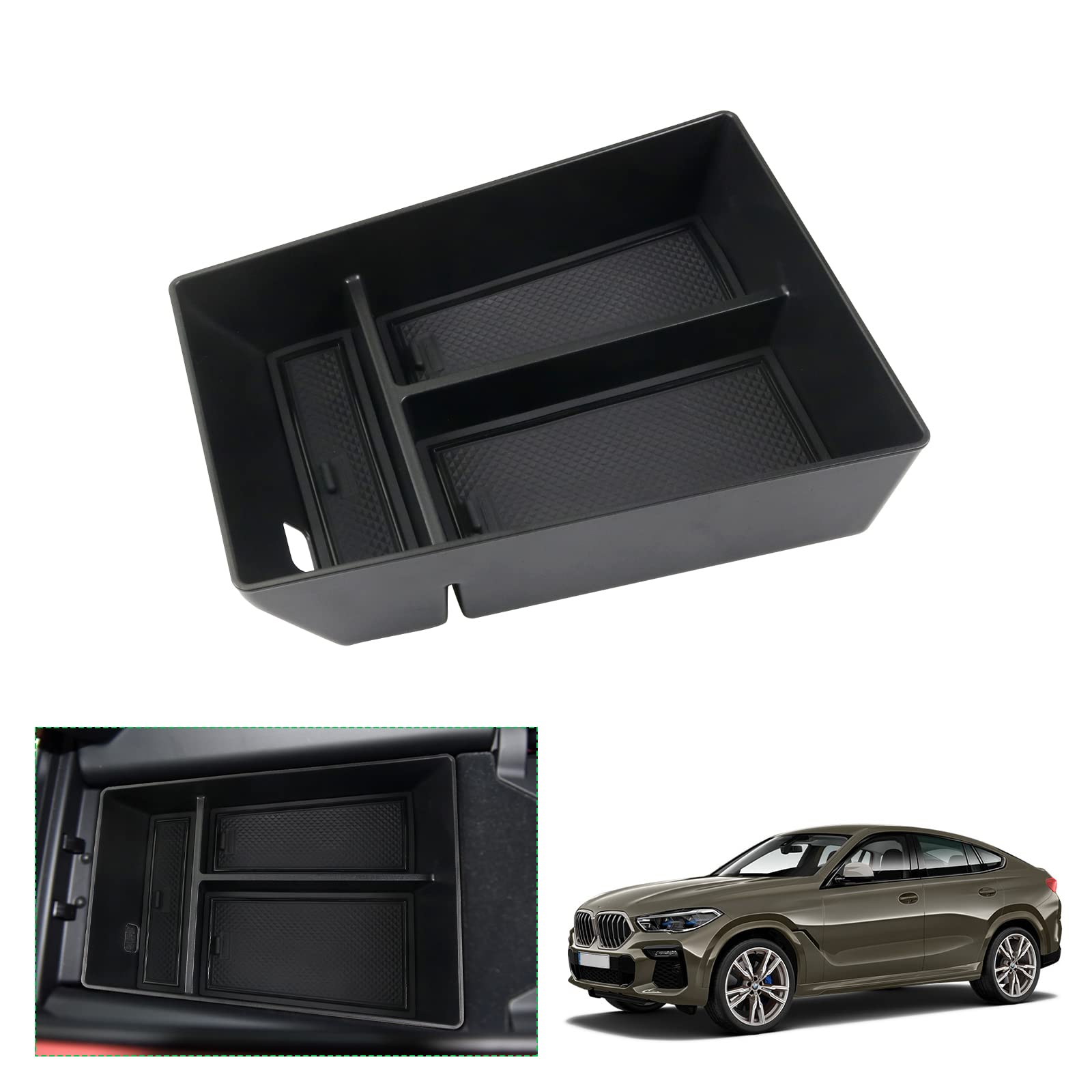 

GAFAT Car Storage Box for BMW X5 G05 X6 G06 and X7 G07 This custom center console box is perfect for BMW It also includes coin and accessory and