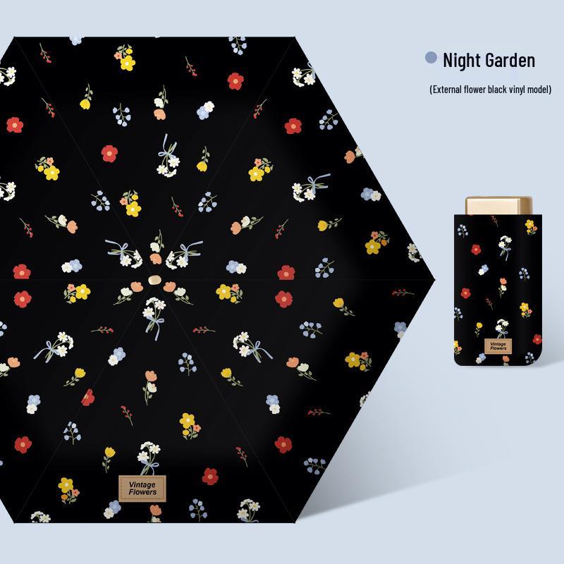 Sturdy Folding Umbrella: Cute Print, Dual-Use for Sun and Rain, Sun Protection for Men and Women