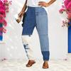Women Plus Size Tie Dye Printed Loose Straight Leg Long Pants With Pockets