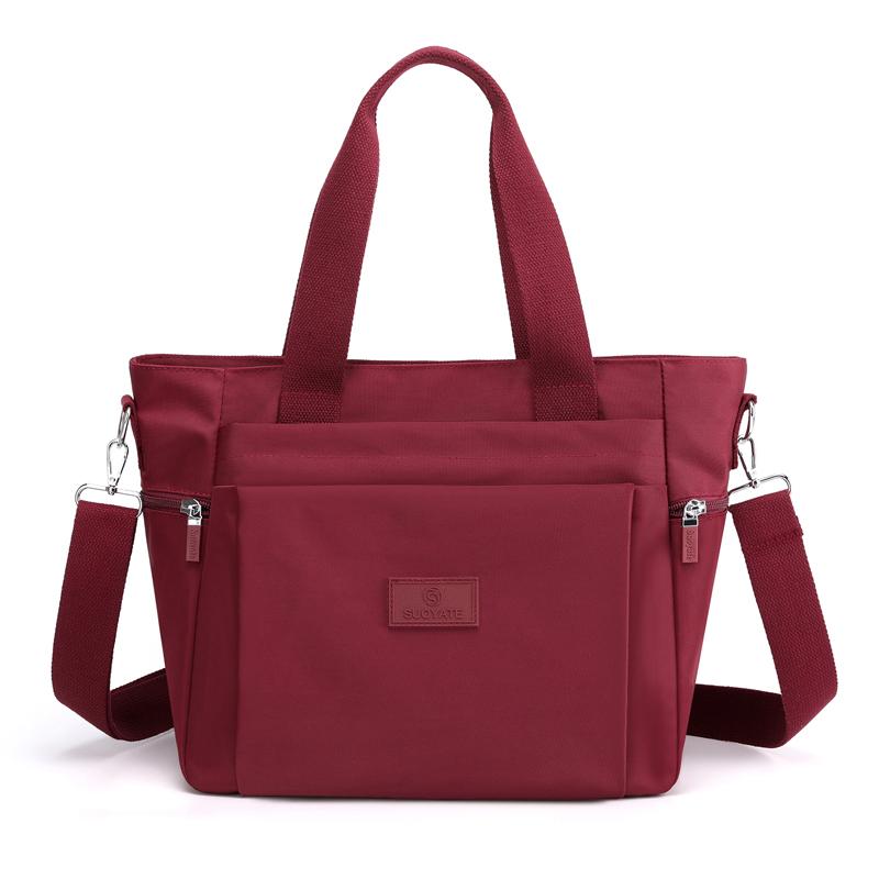 

Fashion Large Capcity Women Causal Tote Durable Nylon Shoulder Bag Female Fabric Big Handbag Shopping Bag 38cm x 27cm x 16cm