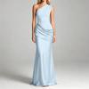 Elegante Abito Formale da Donna a Spalle Scoperte Lungo con Spacco Asimmetrico Bodycon Abito da Sera